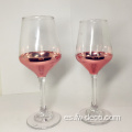 Copa de copa de vino electroplacado de color personalizado